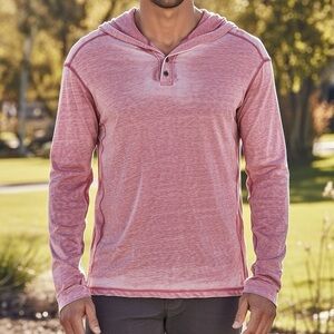 johnnie-O Men's Heathered Red Hoodie
